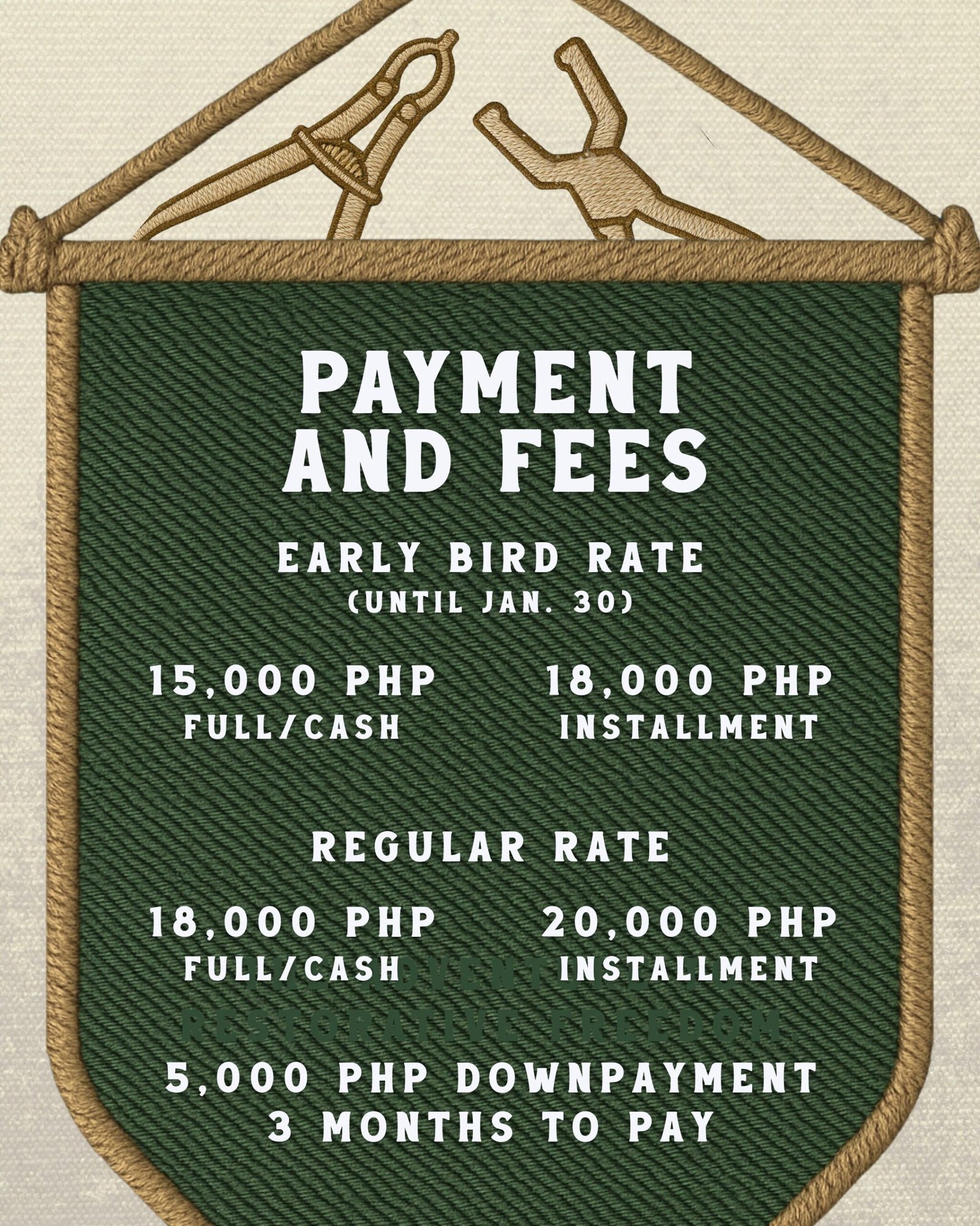 Courses clamp camp fees